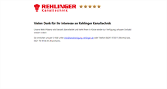 Desktop Screenshot of kanalreinigung-rehlinger.de