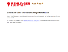 Tablet Screenshot of kanalreinigung-rehlinger.de